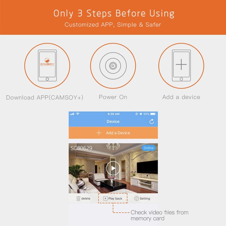 CAMSOY C2 Intelligent Bluetooth Monitor HD Night Vision WIFI Remote Monitor Camera, CAMSOY CAMSOY C2 Intelligent Bluetooth Monitor HD Night Vision WIFI Remote Monitor Camera, CAMSOY